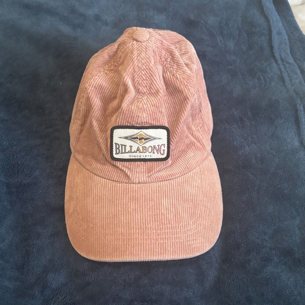 Billabong womens pink adjustable corduroy cap